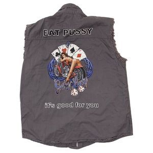 Bikers Edge Sleeveless Biker Vest In Gray Sz Large